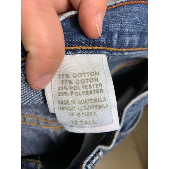 Eddie Bauer Boot Cut Denim Blue Jeans Size 12 Tall - Picture 6 of 6